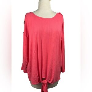 NWT Long Sleeve Blouse Size L Buttons Accent